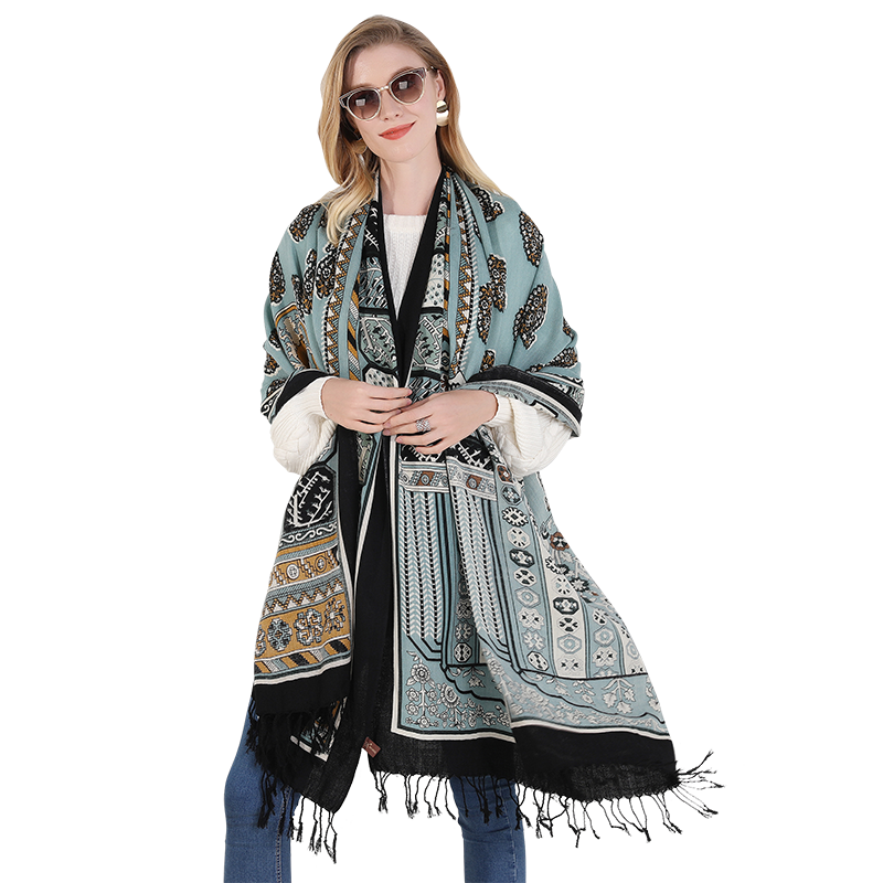 Anyyou 100% Pure Merino Wool Gray Poncho Winter Large Scarf Pashmina Shawl Bandana Neck Wrap For Women