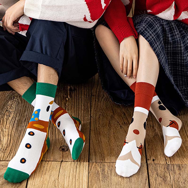 Anyfootwear 3 Pairs Women’s Seasonal Cotton Socks Funny Gift Party Multi Color