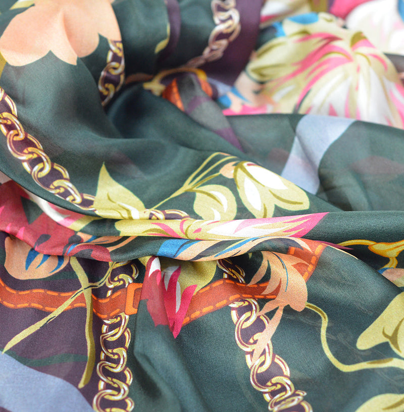 Anyyou 100% Mulberry Silk Brown Long Scarf Luxury Brand Women Beach Shawl Wear Swimwear Pashimina Face Shield Foulard