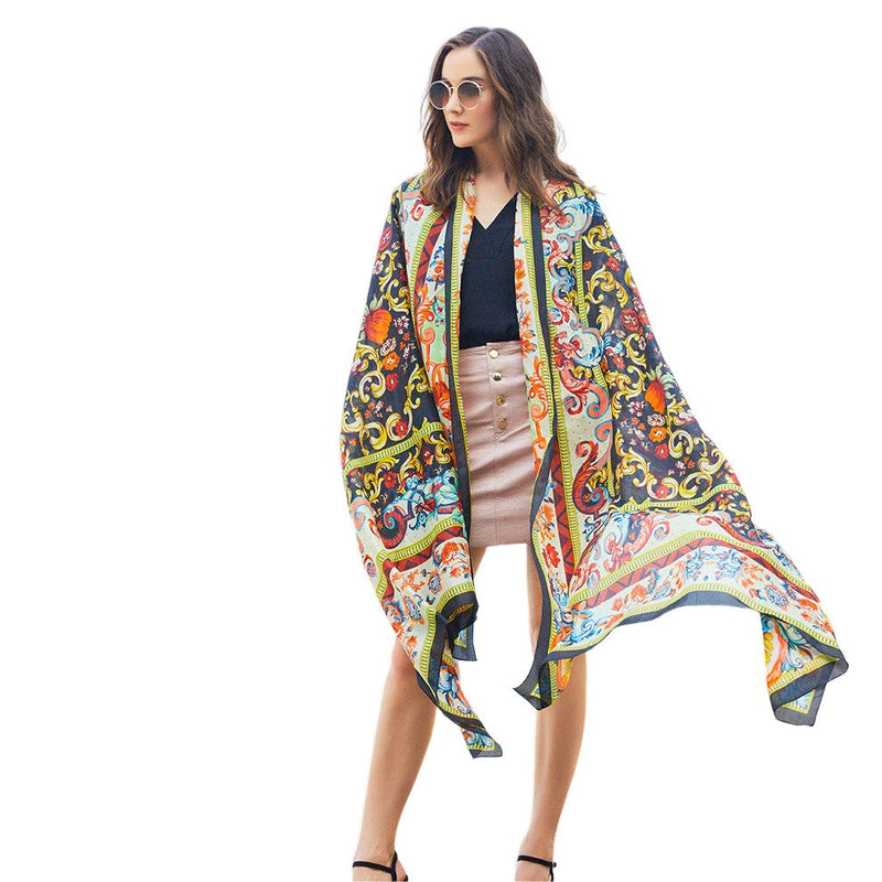 Anyyou 100% Mulberry Silk Multicolor Long Scarf Luxury Brand Women Beach Shawl Wear Swimwear Pashimina Face Shield Foulard