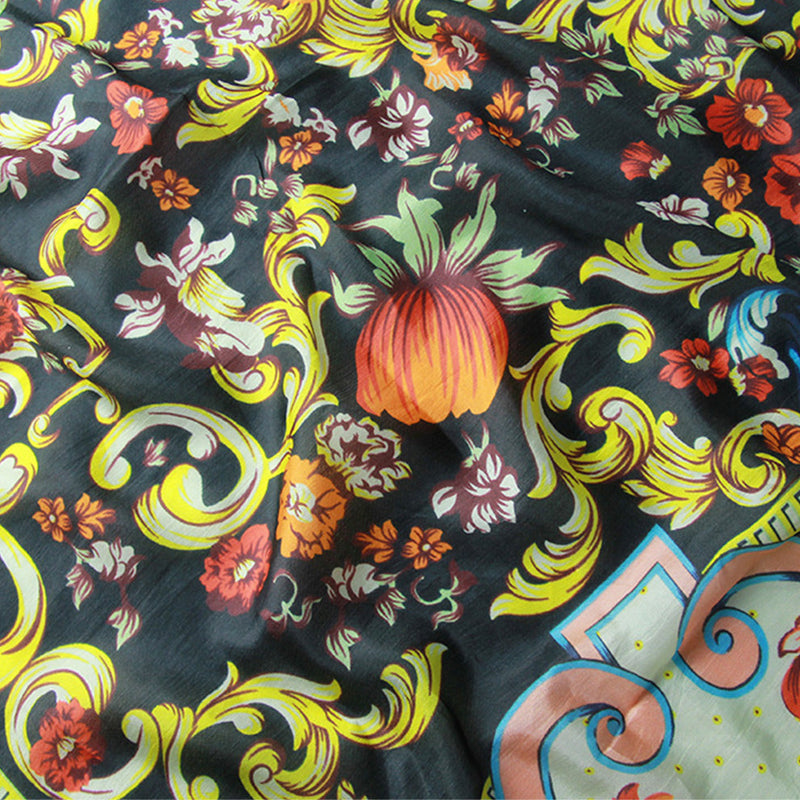 Anyyou 100% Mulberry Silk Multicolor Long Scarf Luxury Brand Women Beach Shawl Wear Swimwear Pashimina Face Shield Foulard