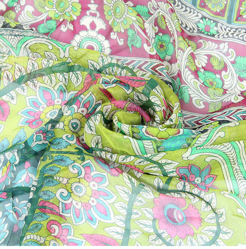 Anyyou 100% Mulberry Silk Green Long Scarf Luxury Brand Women Beach Shawl Wear Swimwear Pashimina Face Shield Foulard