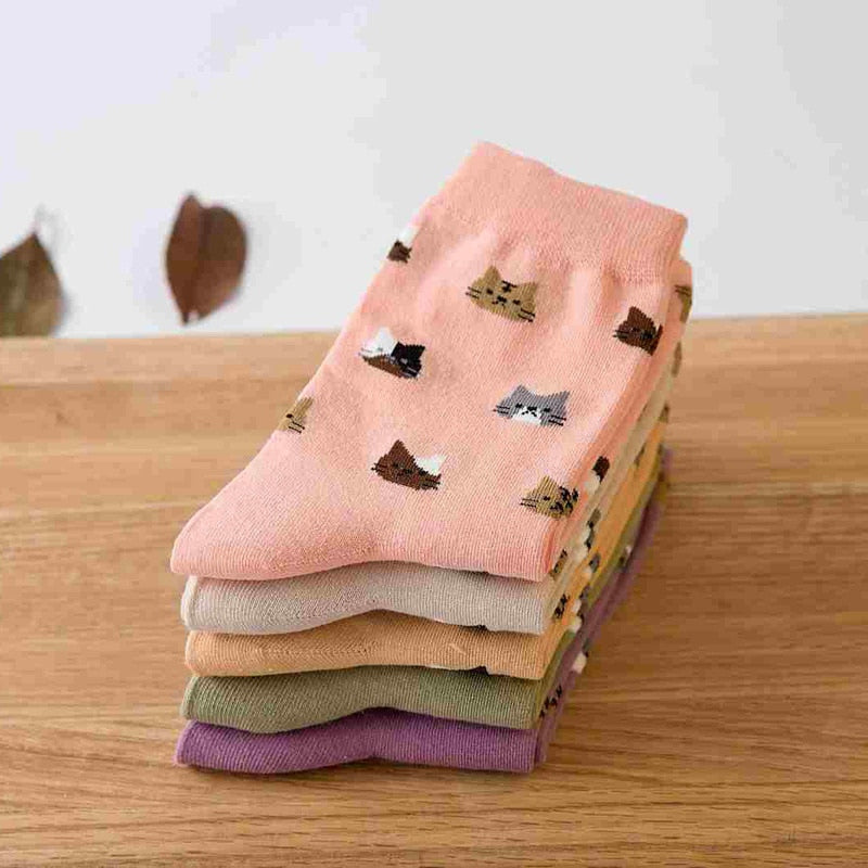 Anyfootwear 5 Pairs One Size 5-9 Mixed Colors No Show Thin Invisible Fashion Socks With Summer High Quality Ankle Solid Color Breathable Socks