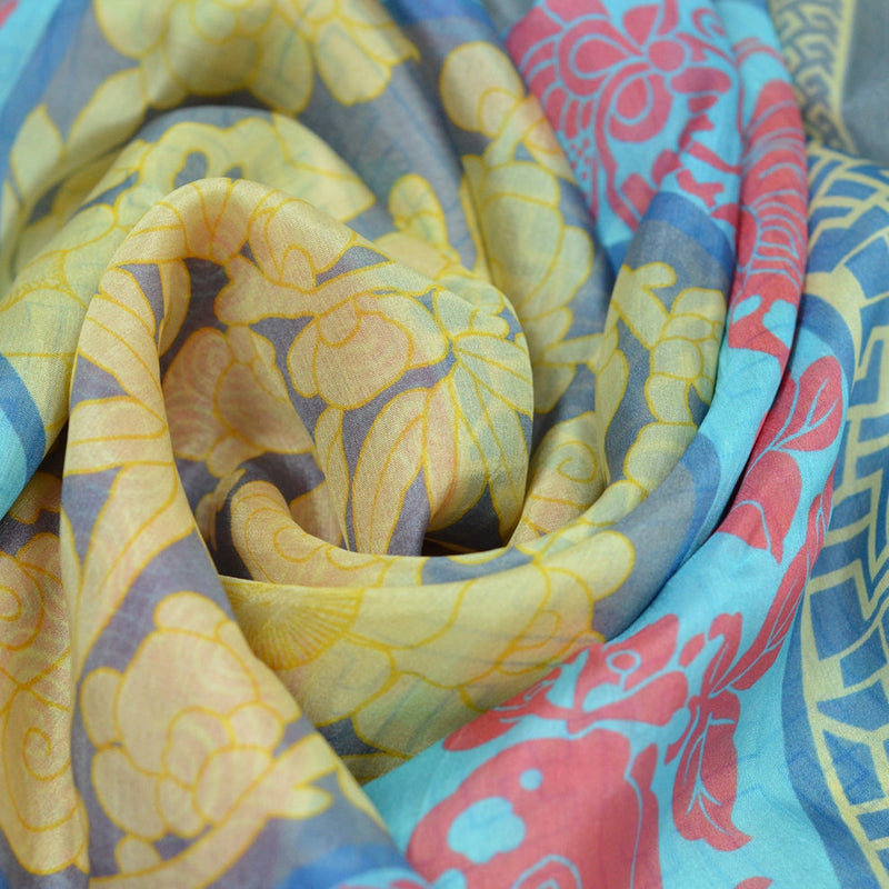 Anyyou 100% Mulberry Silk White Long Scarf Luxury Brand Women Beach Shawl Wear Swimwear Pashimina Face Shield Foulard