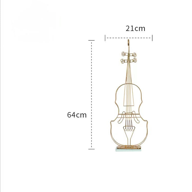 Anyhouz 64cm Violin Sculpture Instrument Tabletop Home Decor