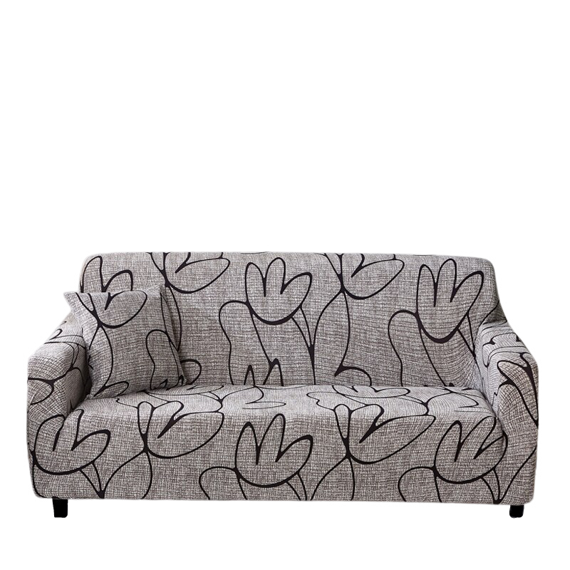 Anyseat 4 Seater Sofa Cover Light Gray Style and Protection For Living Room Sofa Chair Elastic Stretchable Slipcover