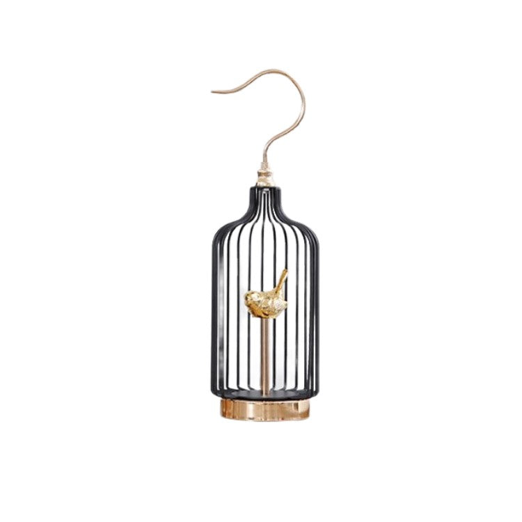 ANYHOUZ 47cm Golder Handle Birdcage Tabletop Home Decor Modern Art Living Room Display House Decorative Crafts Metal Ornaments