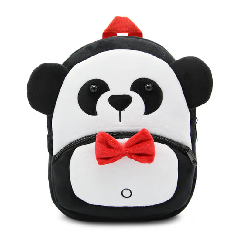 ANYKIDZ 3D Black Panda Kids School Backpack Cute Cartoon Animal Style Children Toddler Plush Bag Perfect Accessories For Boys and Girls