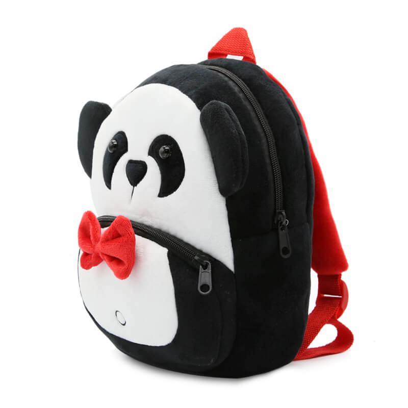 ANYKIDZ 3D Black Panda Kids School Backpack Cute Cartoon Animal Style Children Toddler Plush Bag Perfect Accessories For Boys and Girls