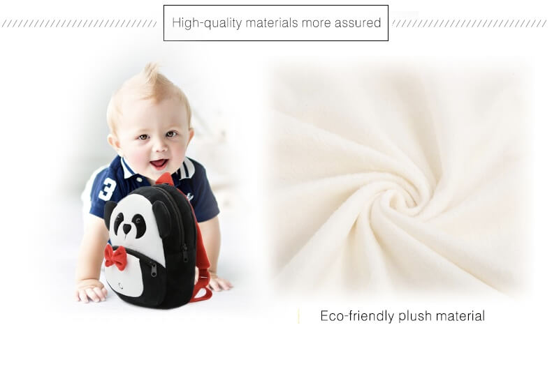 ANYKIDZ 3D Black Panda Kids School Backpack Cute Cartoon Animal Style Children Toddler Plush Bag Perfect Accessories For Boys and Girls