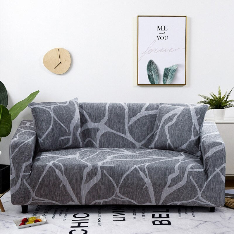 Anyseat 1 Seater Sofa Cover Dark Gray Style and Protection For Living Room Sofa Chair Elastic Stretchable Slipcover