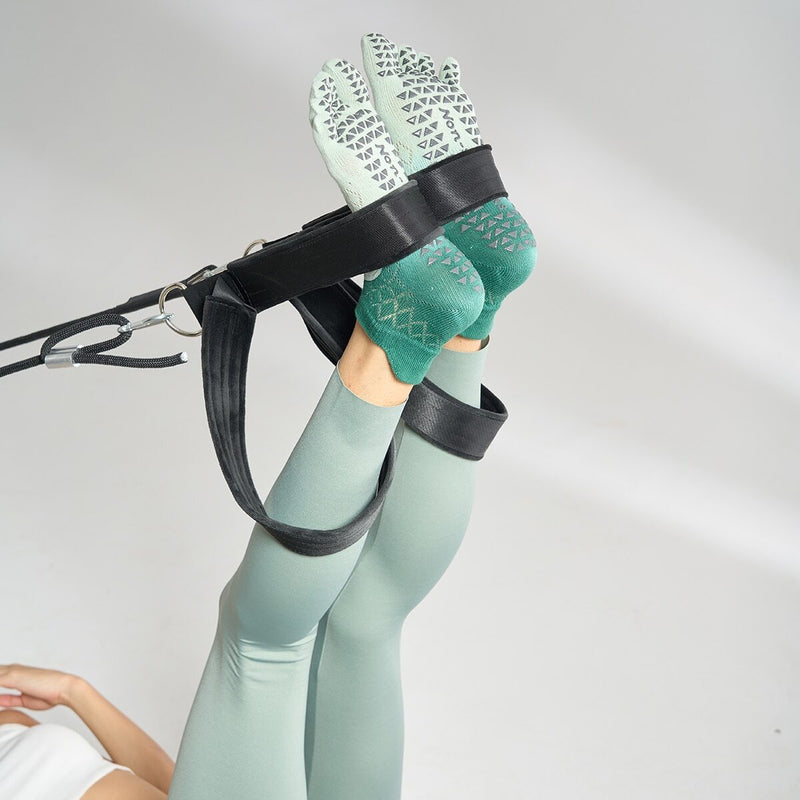 Anyfootwear 1 Pair One Size 35-40 Purple Gradient Yoga Socks Non-slip Professional Five-finger Socks Pilates Split Toe for Women