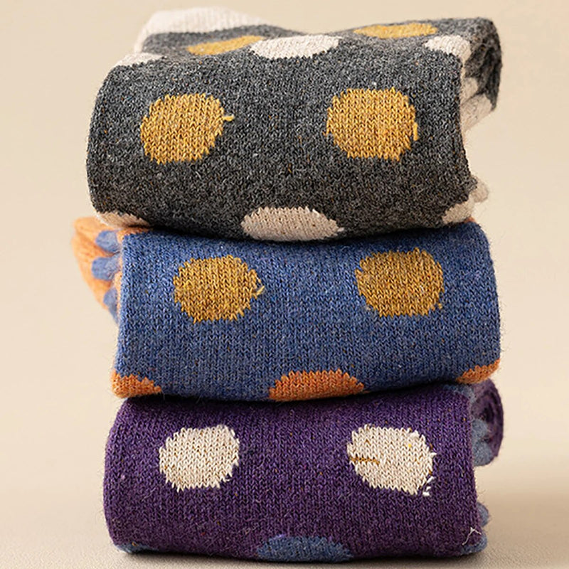 Anyfootwear 5 Pairs Size 35-40 Mixed Color Cat Meow Cartoon Fashion Socks High Quality Woollen Stockings Foot Wear
