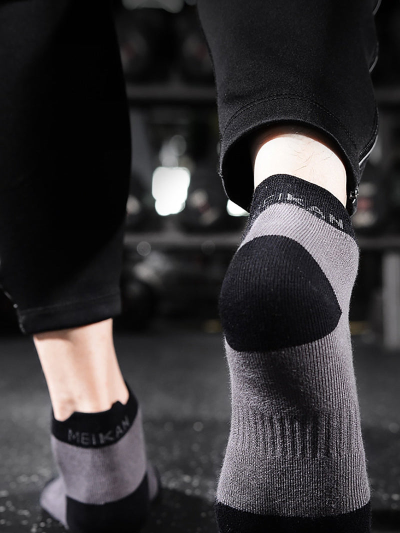 Anyfootwear 5 Pairs One Size 36-42 Gray Men's Socks Cotton Breathable Sports Sweat Absorption Five-toe Anti-friction Back Short Tube