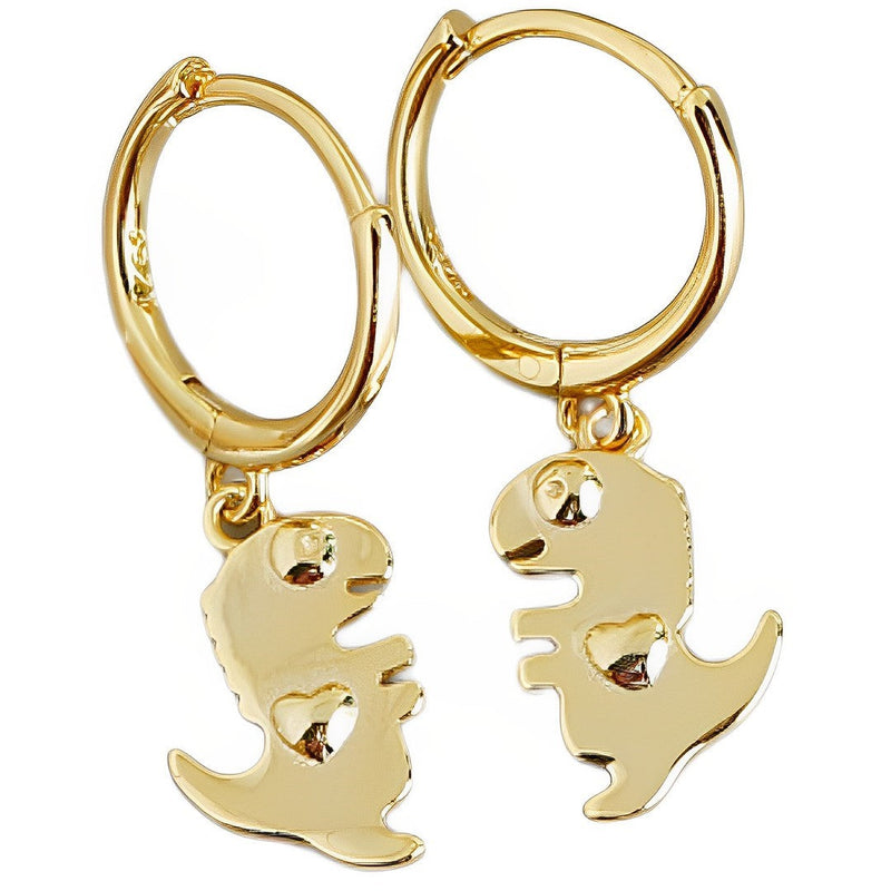 ANYCO Earrings Gold Plated Bohemian Creative Cute Punk Dinosaur Stud For Women Girl Perfect Fashion Stylish Accessories Jewelry Gifts