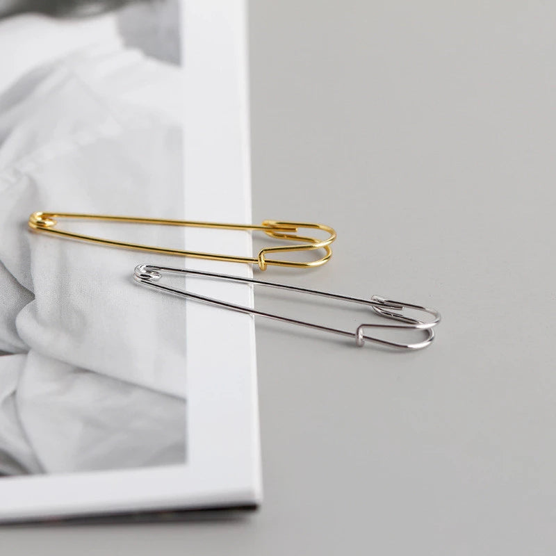 ANYCO Earrings Gold Plated Punk Personality Minimalist Pin Stud For Women Girl Teen Fashion Stylish Accessories Jewelry Gifts