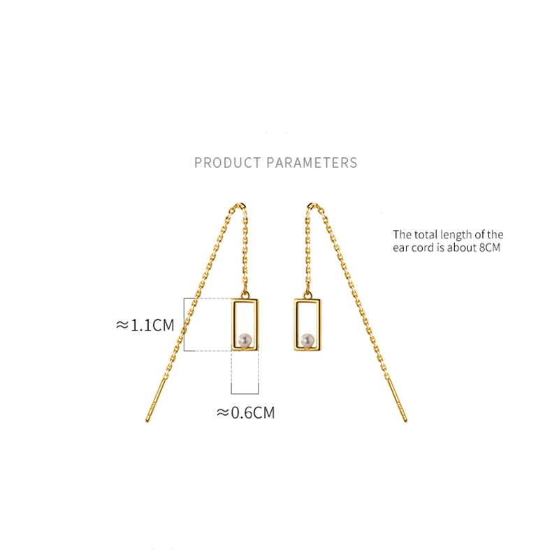 ANYCO Fashion Earrings Gold Genuine 925 Sterling  Simple Geometric Luxury Zircon Ear Buckle for Women Teen Party Jewelry Gift