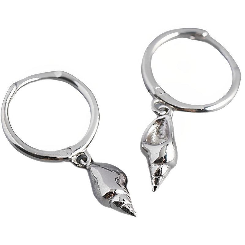 ANYCO Fashion Earrings Summer Beach Geometric Shell Conch Sterling Silver Bohemian Unique For Women Party Jewelry