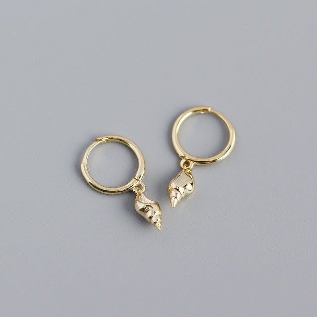 ANYCO Fashion Earrings Summer Beach Geometric Shell Conch Bohemian Unique For Women Party Jewelry Gold