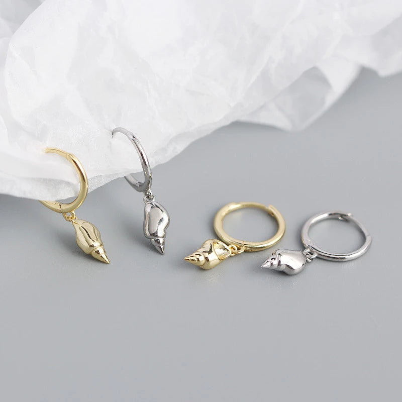 ANYCO Fashion Earrings Summer Beach Geometric Shell Conch Bohemian Unique For Women Party Jewelry Gold