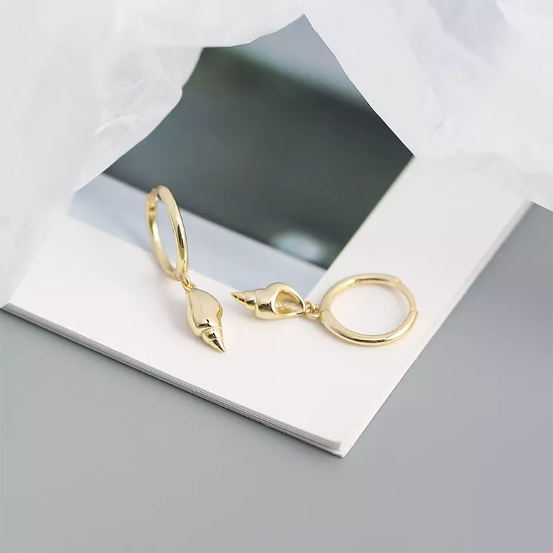 ANYCO Fashion Earrings Summer Beach Geometric Shell Conch Bohemian Unique For Women Party Jewelry Gold