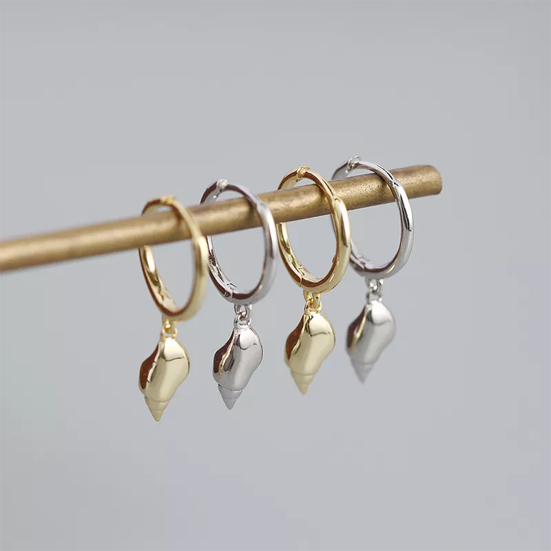 ANYCO Fashion Earrings Summer Beach Geometric Shell Conch Bohemian Unique For Women Party Jewelry Gold