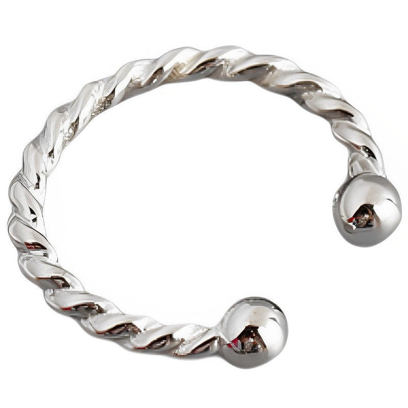 ANYCO Earrings Punk Rock Twist Circle Sterling Silver Ear Clip Hoop For Kids Women Wedding Jewelry Gift 1 pc