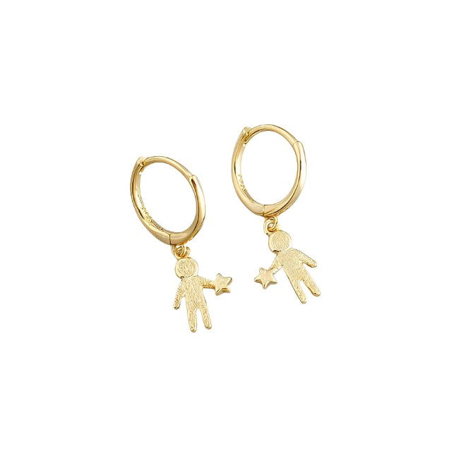 ANYCO Earrings Gold Plate Minimalist Creative New Statue Portrait Star Buckle For Women Girl Fashion Stylish Rock Accessories Jewelry Gifts