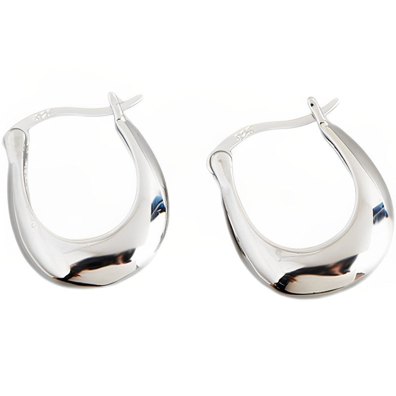 ANYCO Earrings Sterling Silver Punk Rock Minimalist Charming Unique Hoop Stud For Women Teen Fashion Stylish Accessories Jewelry Gifts