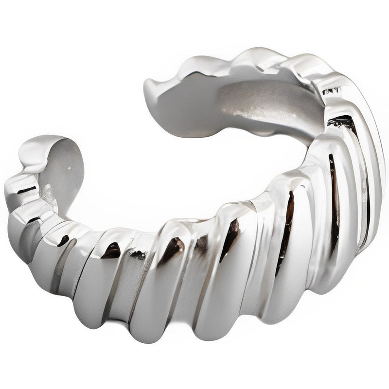 ANYCO Earrings Punk Rock Goth Ear Clip  Minimalism Sterling Silver For Women Men Jewelry Gift