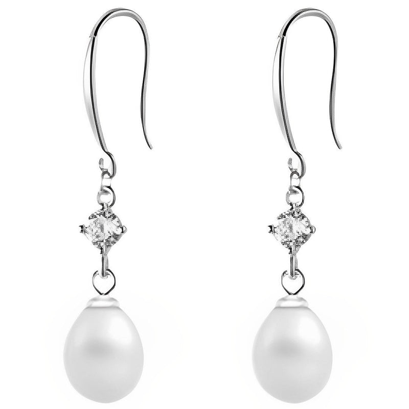 ANYCO Fashion Earrings Silver 925 Sterling Elegant Natural Baroque Pearl Pendant Women Charming Jewelry