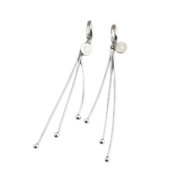 ANYCO Earrings Sterling Silver Gothic Ethnic Cross Tassel Earline For Women Girl Fashion Stylish Rock Punk Accessories Jewelry Gifts