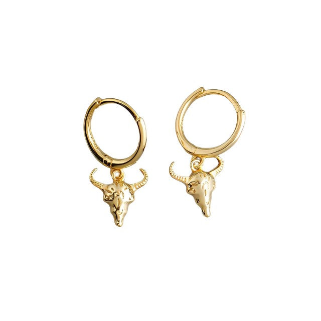 ANYCO Earrings Gold Plated Cute Halloween Elk Pendant Stud For Women Girl Teen Elegant Perfect Fashion Stylish Accessories Jewelry Gifts