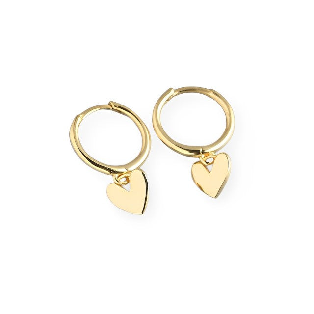 ANYCO Earrings Gold Plated Minimalist Love Heart Tassel Stud  For Women Girl Teen Fashion Stylish Accessories Jewelry Gifts