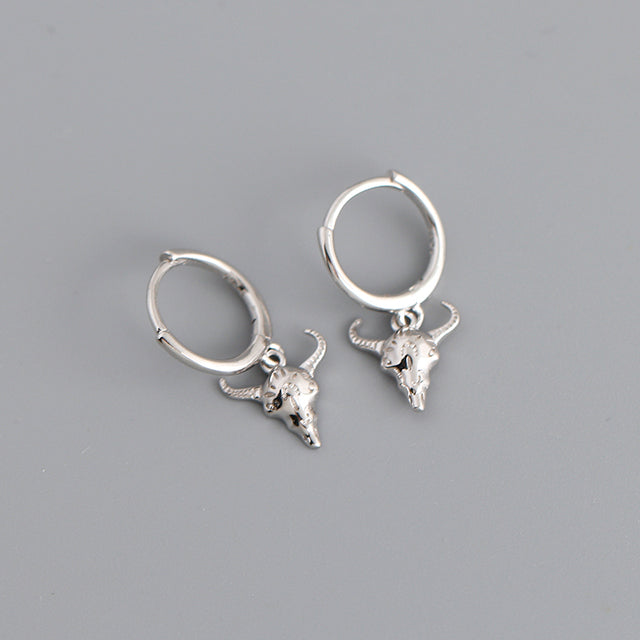 ANYCO Earrings Sterling Silver Cute Halloween Elk Pendant Stud For Women Girl Teen Elegant Perfect Fashion Stylish Accessories Jewelry Gifts