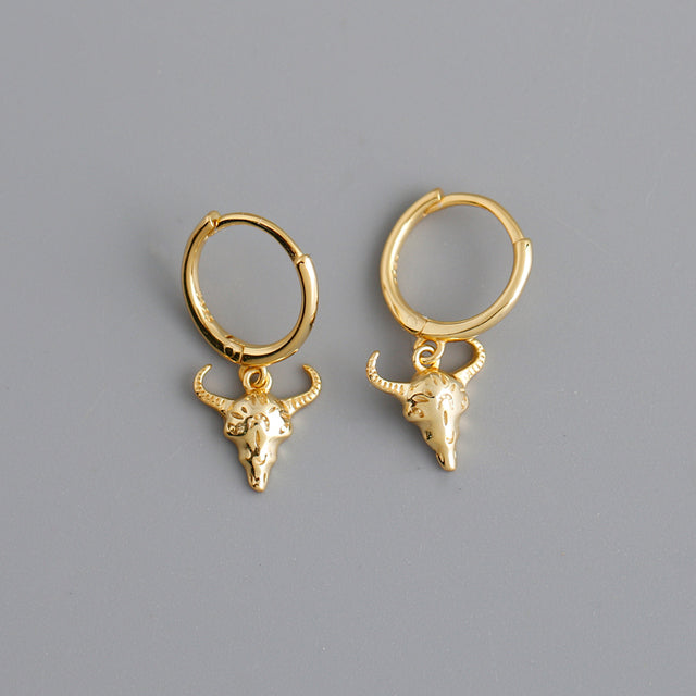 ANYCO Earrings Gold Plated Cute Halloween Elk Pendant Stud For Women Girl Teen Elegant Perfect Fashion Stylish Accessories Jewelry Gifts