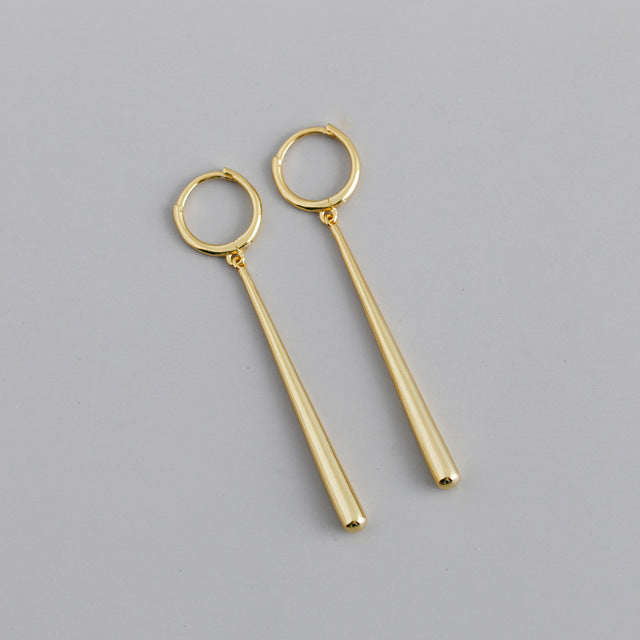 ANYCO Earrings Gold Plated Minimalist Long Water Drop Fringe  Rock Bohemian For Women Girl Fashion Stylish Rock Punk Accessories Jewelry Gifts