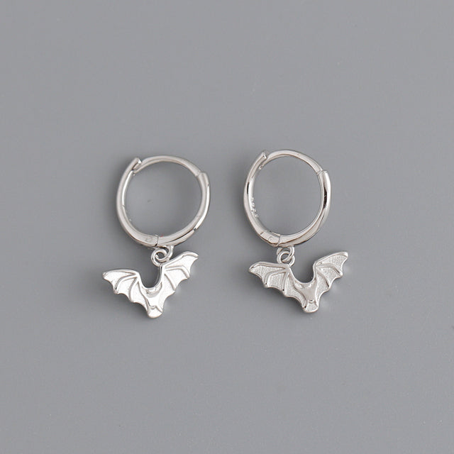 ANYCO Earrings Sterling Silver Bohemian Halloween Bat Tassel Stud  For Women Girl Teen Fine Fashion Stylish Accessories Jewelry Gifts