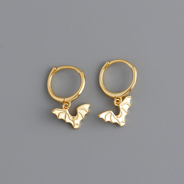 ANYCO Earrings Gold Plated Bohemian Halloween Bat Tassel Stud  For Women Girl Teen Fine Fashion Stylish Accessories Jewelry Gifts