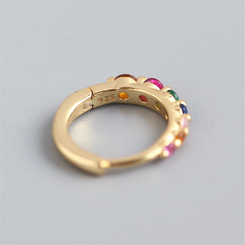 ANYCO Earrings Gold Plated Luxury Colorful Zircon Ear Chic Princess For Women Girl Teen Chic Fashion Stylish Accessories Jewelry Gifts