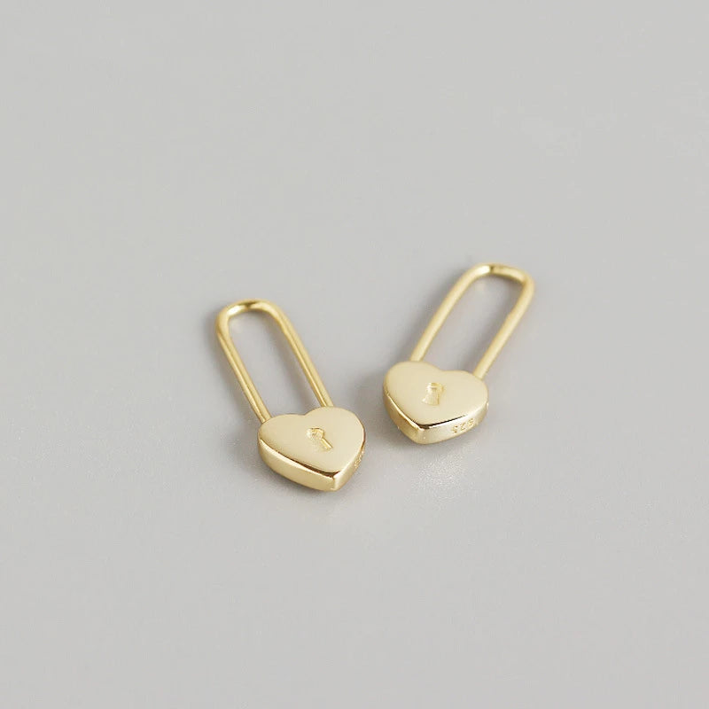 ANYCO Earrings Gold Plated Pin Peach Heart Romantic Stud For Women Girl Teen Fashion Stylish Accessories Jewelry Gifts