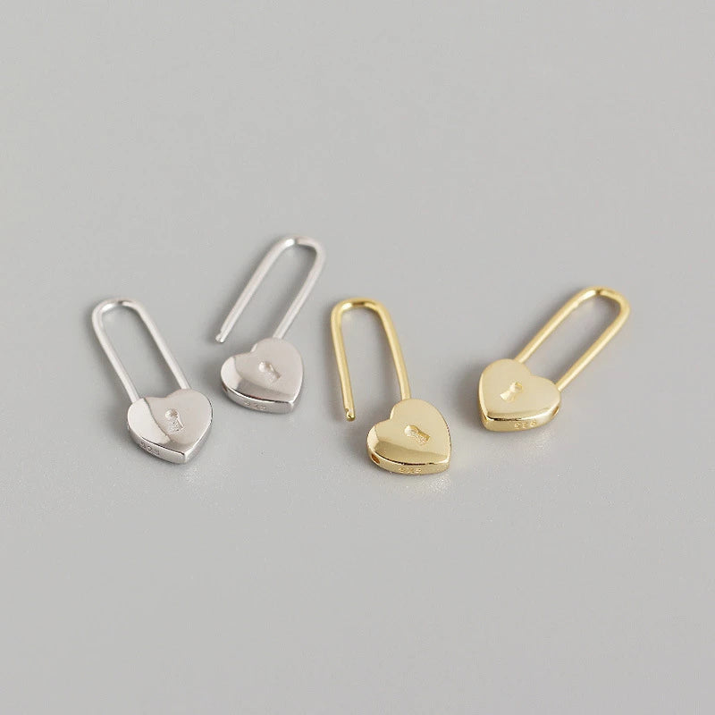 ANYCO Earrings Gold Plated Pin Peach Heart Romantic Stud For Women Girl Teen Fashion Stylish Accessories Jewelry Gifts