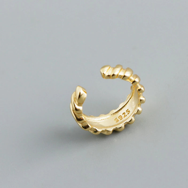 ANYCO Earrings Punk Rock Goth Ear Clip  Minimalism For Women Men Jewelry Gift Gold