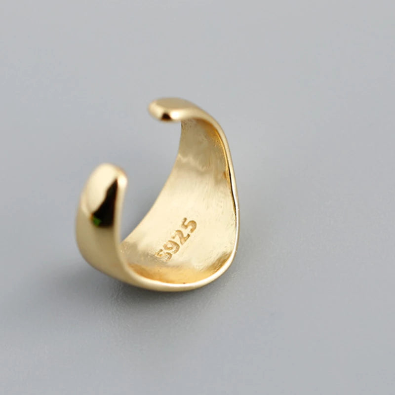 ANYCO Earrings Minimalist No Pierceing Ear Clips Gold Gothic Charm Ear Cuff For Women Jewelry Gold