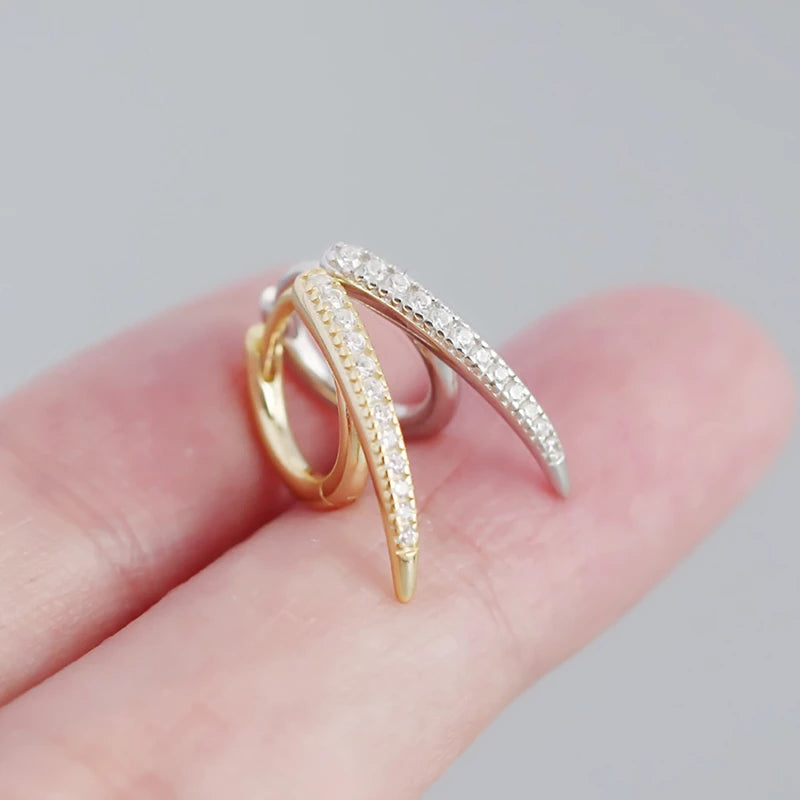 ANYCO Earrings Gold Plated European Bohemian Unique Charm Punk Spiked For Women Girl Teen Chic Fashion Stylish Accessories Jewelry Gifts