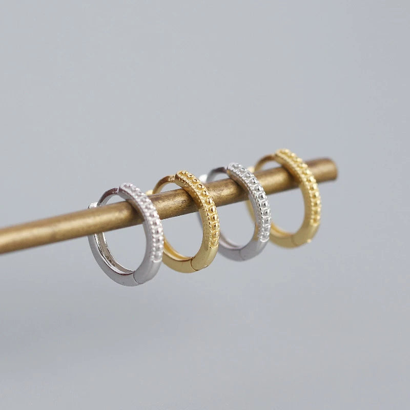 ANYCO Earrings Gold Plated Minimalist Chic Bohemian Beads Ear Buckle For Women Girl Teen Chic Fashion Stylish Accessories Jewelry Gifts