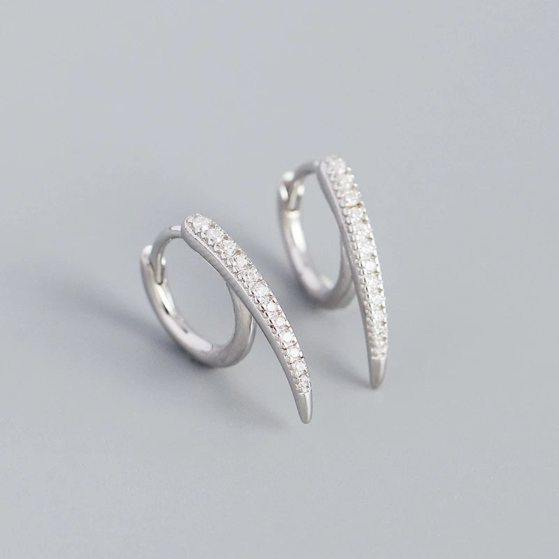 ANYCO Earrings Sterling Silver European Bohemian Unique Charm Punk Spiked For Women Girl Teen Chic Fashion Stylish Accessories Jewelry Gifts