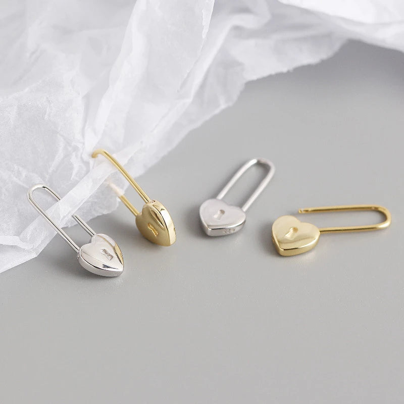 ANYCO Earrings Gold Plated Pin Peach Heart Romantic Stud For Women Girl Teen Fashion Stylish Accessories Jewelry Gifts