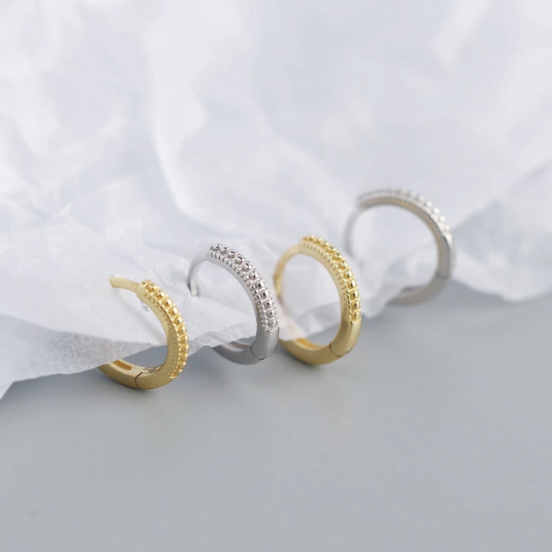 ANYCO Earrings Gold Plated Minimalist Chic Bohemian Beads Ear Buckle For Women Girl Teen Chic Fashion Stylish Accessories Jewelry Gifts