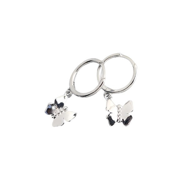 ANYCO Earrings Sterling Silver Cute Punk Insect Butterfly Hanging Stud For Women Girl Teen Fashion Stylish Accessories Jewelry Gifts